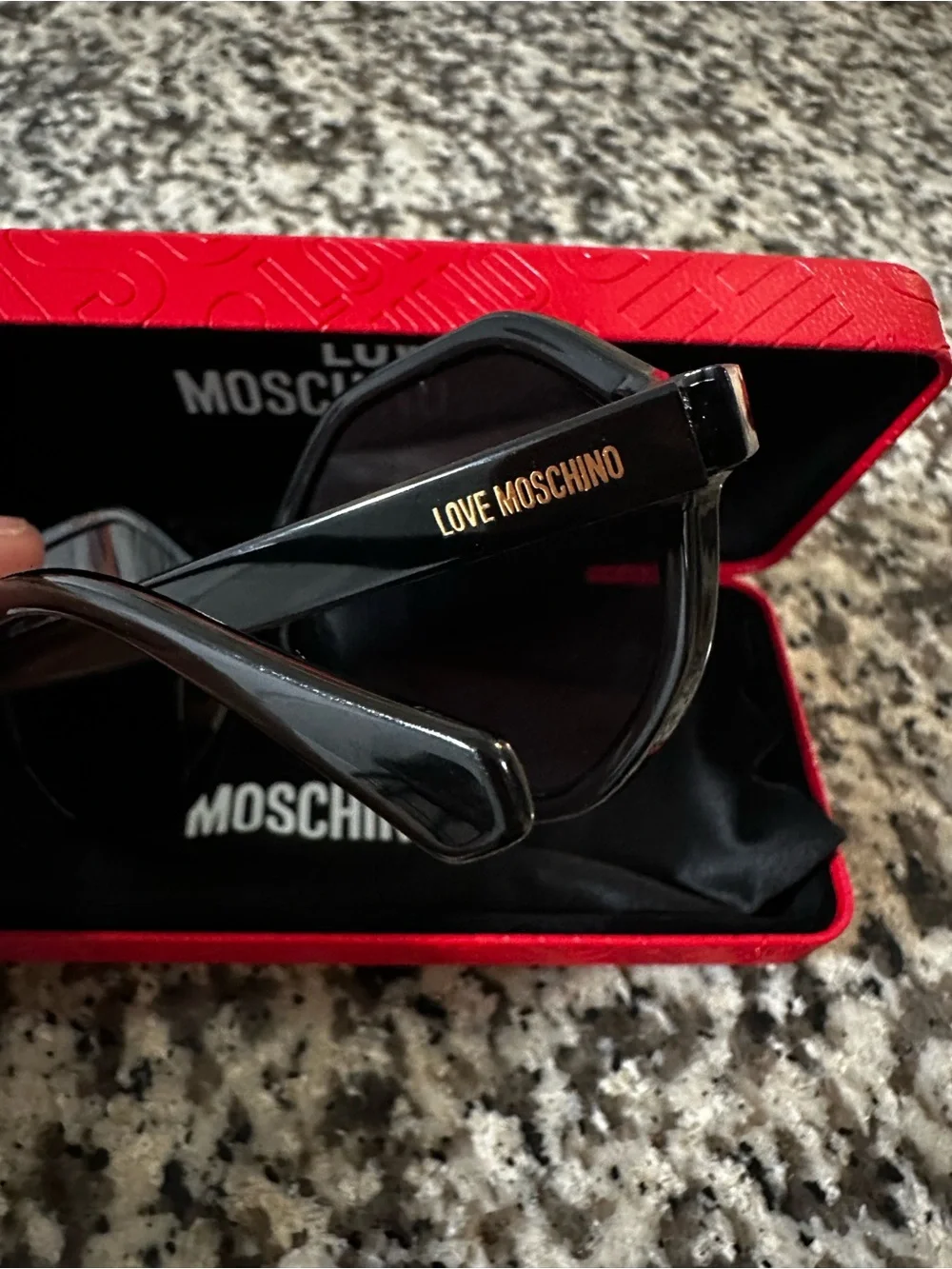 Love Moschino Black Oval Sunglasses